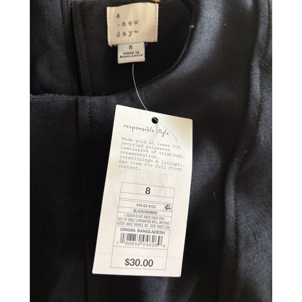 A New Day Women's Mini Sheath Dress, Size 8 - Black - Picture 7 of 8